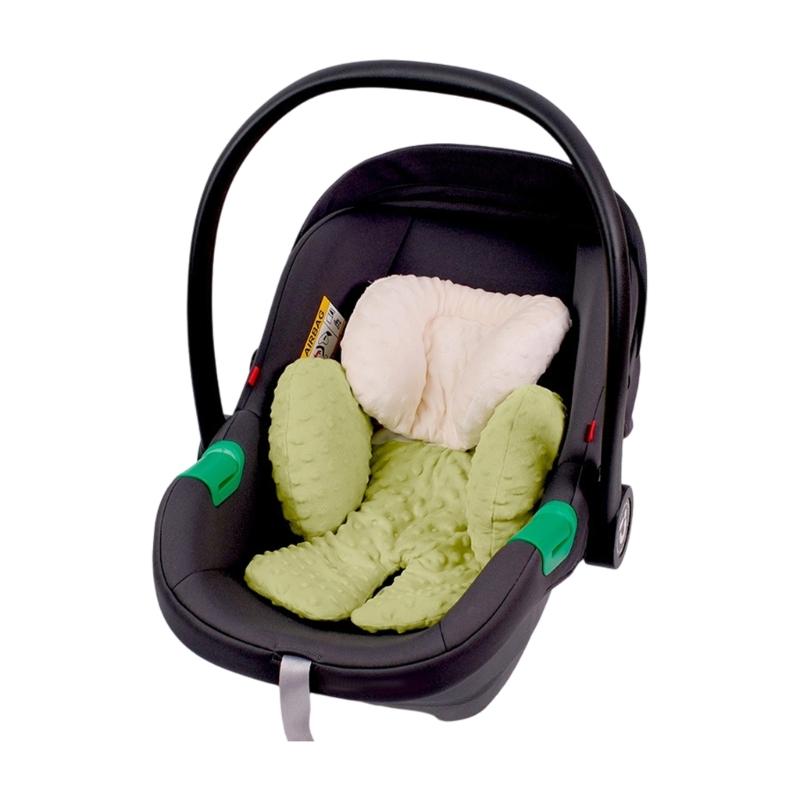 

Newborns Support Pad for Baby Carriers Pram Safety Seats Spine Protections Cushion with Removable Washable Design зелений