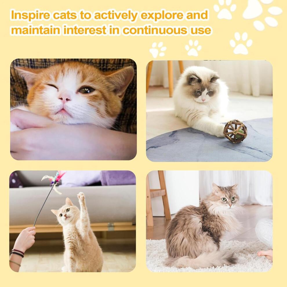 Cat Ball Track Tower with ThreeLayer Tracks, NonSlip Base, Indoor Cat Toy Activity Center