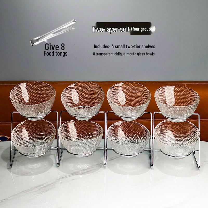 Jingbaodi Stainless Steel 2-Tier Buffet Salad Display Rack