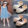 Crystal Princess Closed Toe Sandals, Soft Flat Casual Dance Shoes Summer Footwear for Big Girls