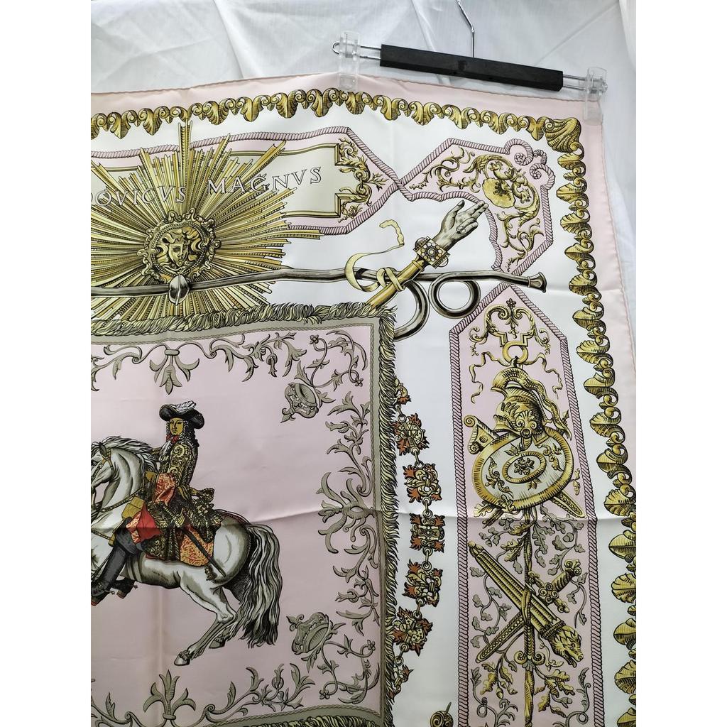 Used HERMES LOUIS THE GREAT Scarf Carr 90
