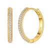 Original 925 Silver Gold Earrings Heart Triangle Hoop Earrings for Teens Women Female Party Fine Earring Jewelry