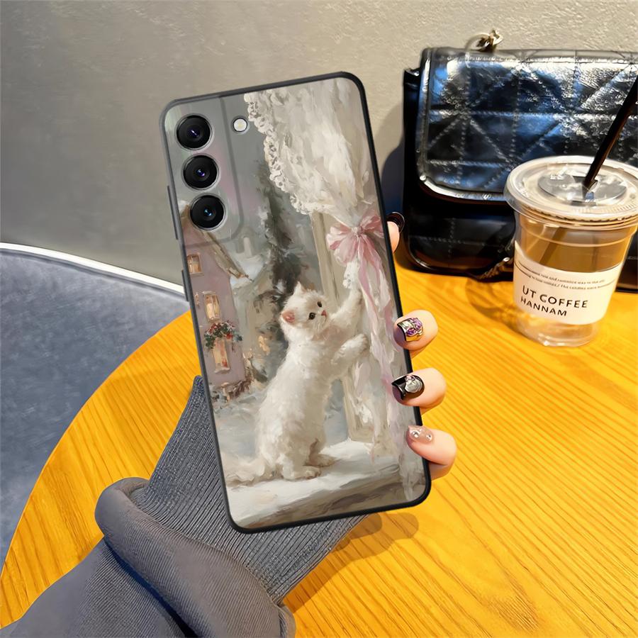 

Мультяшный милый чехол-кошка для Samsung Galaxy A25 A16 A05 A23 A73 A51 A55 A53 A17 A37 A57 A15 A06 A52 A36 Чехол для телефона A41 A13 A12 A70 Galaxy A14