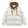 Cotton-padded Winter Cotton-padded Men's Thickened Fake Two-piece Coat Female Couple's Hooded Bread Suit Color
