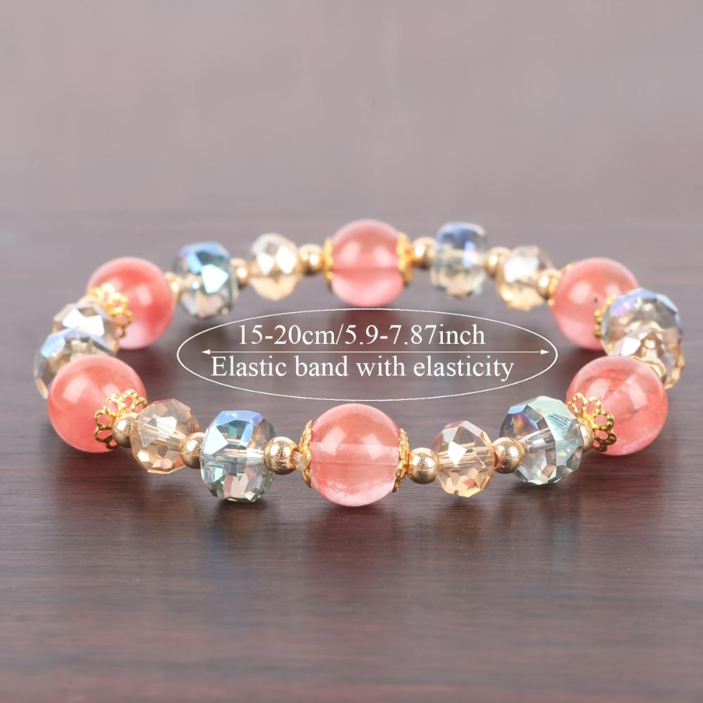 Fashion Crystal Elastic Bracelet, the Perfect Valentine's Day Jewelry Gift for Moms, Ladies, Loved Ones,friends and Family, Perfect for Everyday Wear