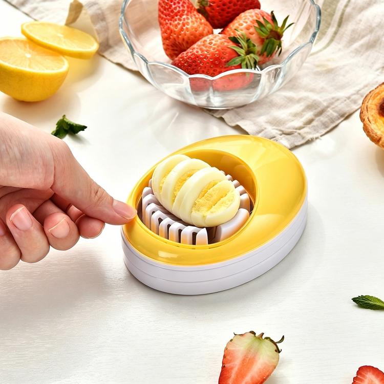 LsCook 3-in-1 Kitchen Egg Slicer for Strawberry, Mushroom, Bananas , and Other Soft Fruit Yellow жёлтый