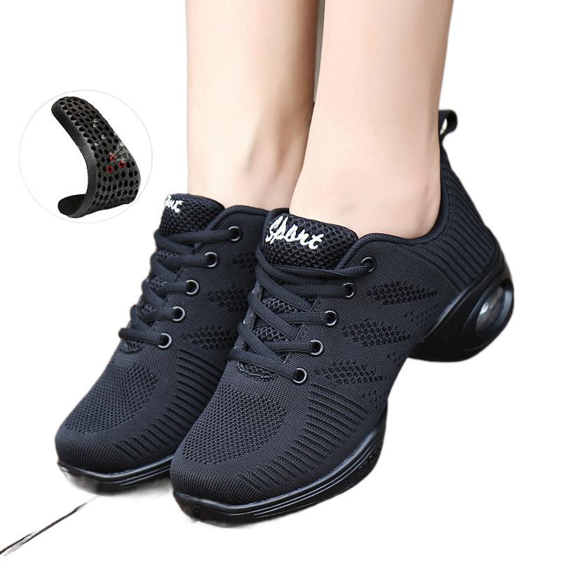 Black dance shoes, wearing Yang Liping square dance shoes, breathable summer dance shoes, soft-soled fitness dance shoes