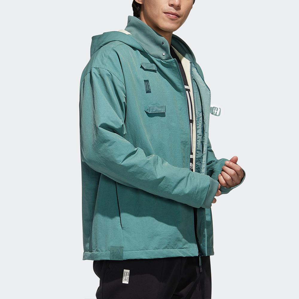 Adidas Sports-Style Hooded Jacket Men Jackets Emerald-Green GM4467