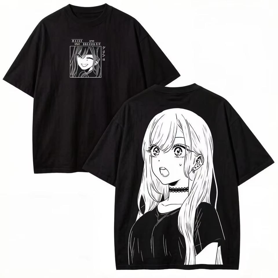 Anime My Dress-Up Darling Marin Kitagawa Print T-shirt Men Women Oversized Casual Cotton Short Sleeve Tee Vintage Streetwear Top