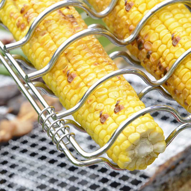 Grilovací gril na klobásy, klip na grilovací síť, gril na kukuřici, grilovací gril, klip na grilovací síť, BBQ