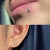 3 PCS ASTM-F136 G23 Titanium Steel Labret Lip Piercing Men Women Round CZ Crystal Ear Cartilage Helix Piercings 6/8/10MM