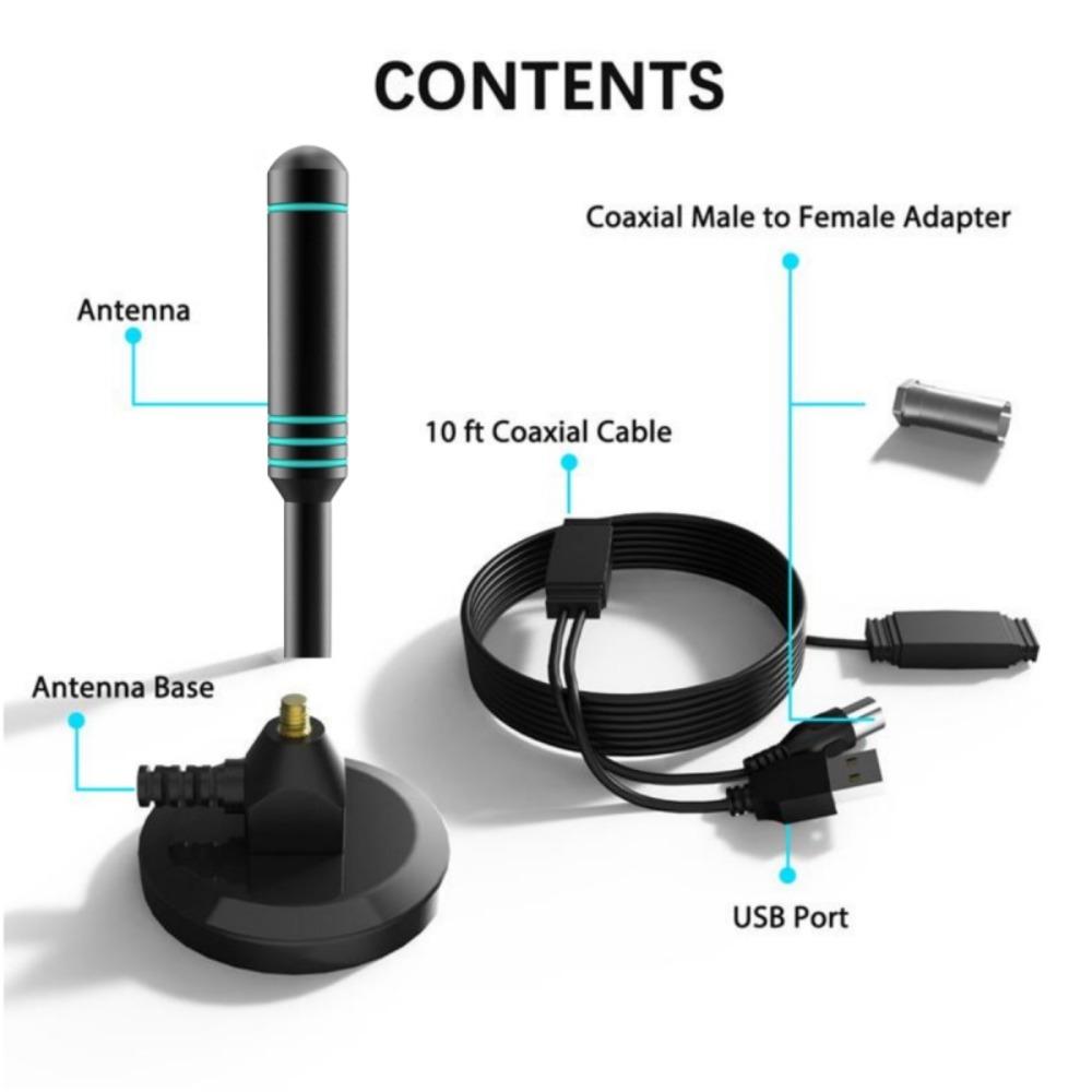 2025 Suction cup TV antenna 4k, 720P, 1080i, 1080P indoor and outdoor digital TV antenna DTMB antenna HDTV antenna