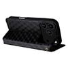 For iPhone 17 Pro Case Wallet Rhombus Imprinted Leather Phone Cover