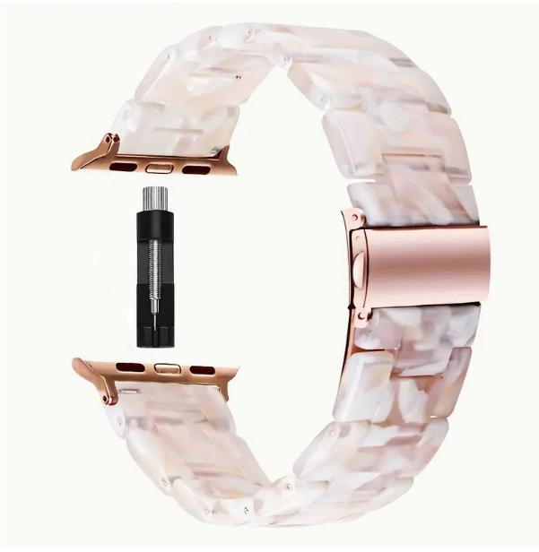 For Apple Watch strap, suitable For Series 10 9 8 7 6 5 4 3 2 1 38mm 40mm 41mm 42mm resin wristband For Apple Watch accessories