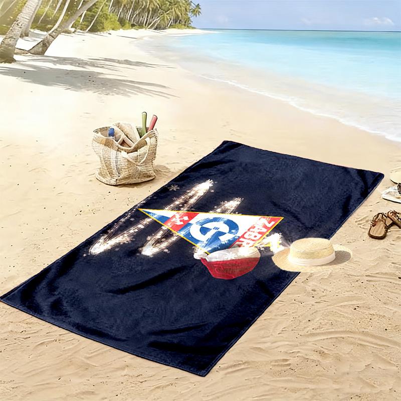 Górnik Zabrze Print Beach Towel, Large Soft Quick Dry Towel for Beach Camping Swimming