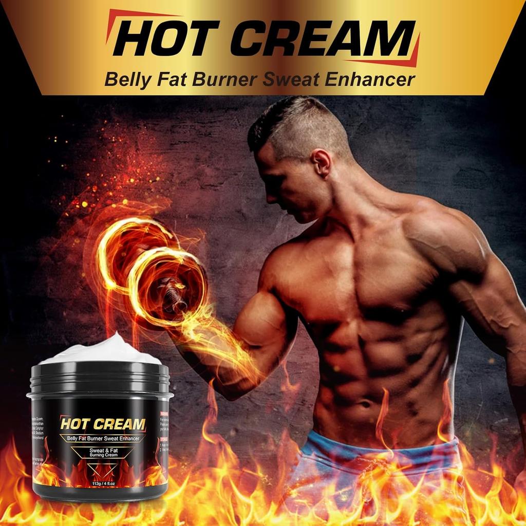 Sweat Cream for Skin, Natural Workout Enhaner Promotes Circulation for Targeted Areas, Support Muscle Warm-up & Skin Tightening, Enhance Exercise