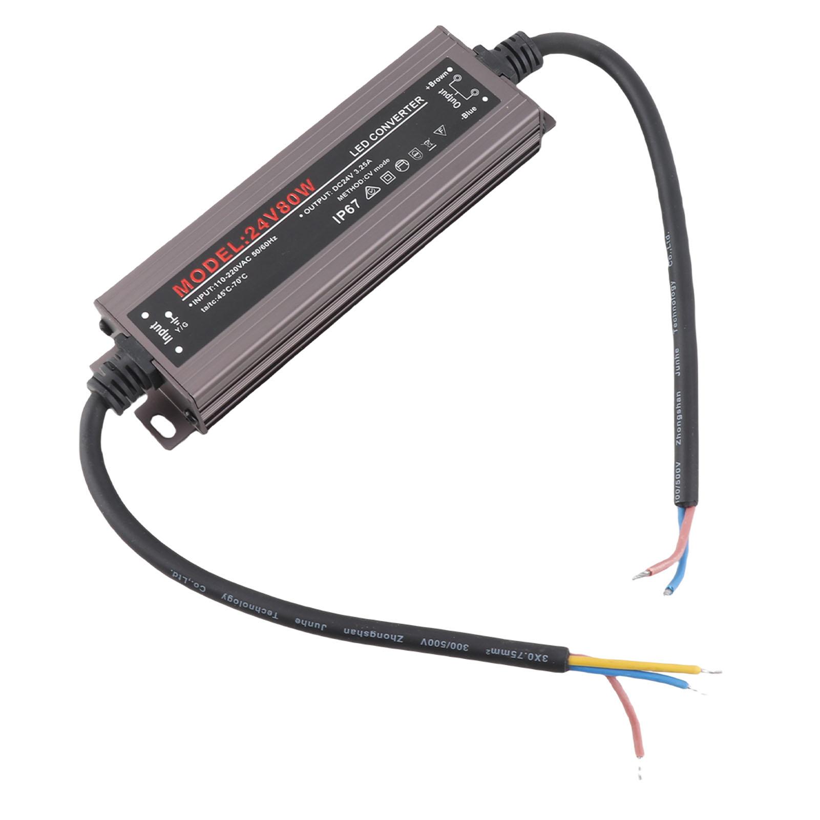 

Проводной 80 Вт Ультратонкий Водонепроницаемый Переключатель Светодиодный Драйвер Источник Питания AC110-250В 50 60 Гц