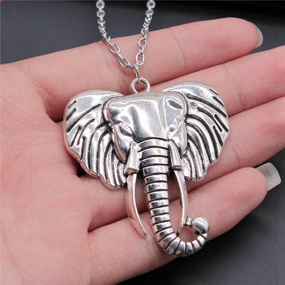 45cm Or 70cm Long Chain Necklace Elephant Kids' Jewelry Materials QN026