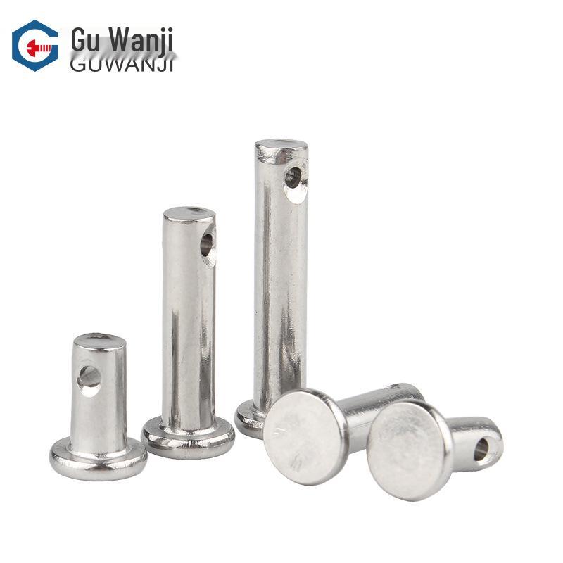 304 Stainless Steel Flat Head Dowel Pin with Hole, Cotter & Locating Pin - M3 To M12 Sizes