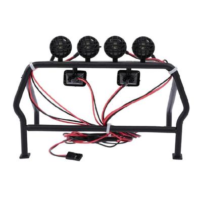 Remote Control Car Protective Roll Cage with 6 LED Lighting Lamp For 1/10 Scale Model Modification Heavy Duty Accessory