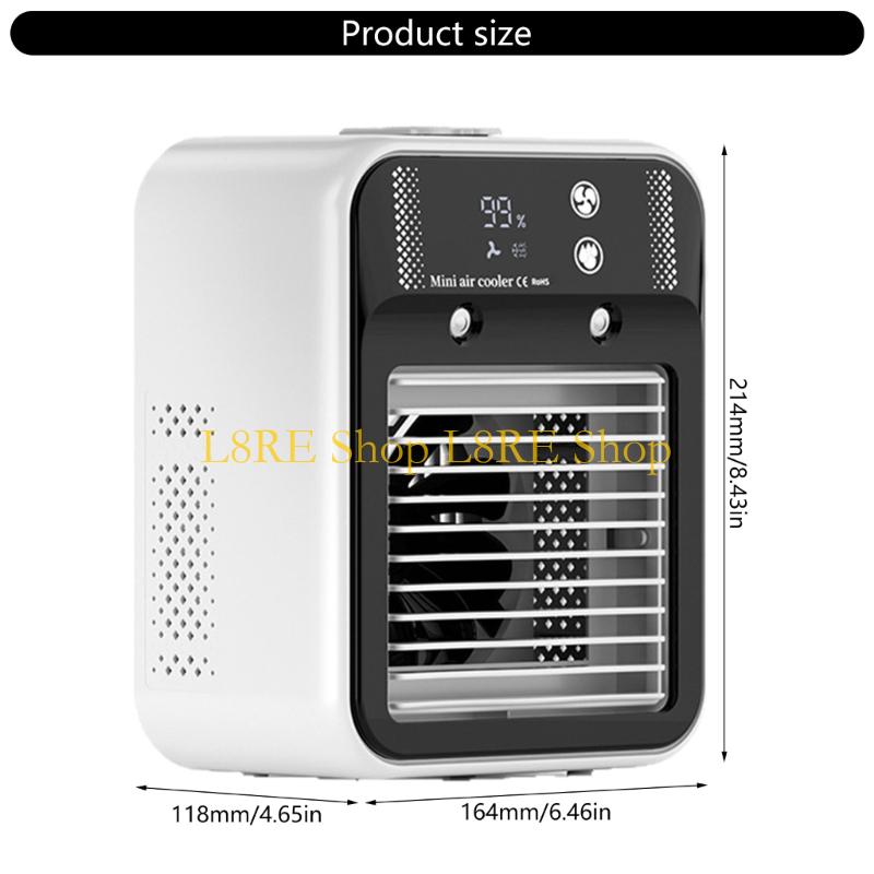 L8RE Portable Mini Air Conditioner Cooling Fan 2 Speed Cooling Fan Replace For Bedroom Room Outdoor Office Desk Cooling Fan