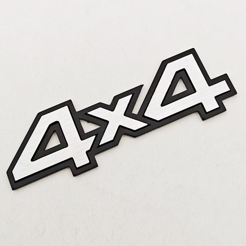 3D Aluminum Car Styling On Chrome Logo 4WD 4X4 Fender Side Rear Trunk Car Decal Emblem Trim Badge Sticker For Truck Auto Styling