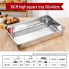 Wuhe Extra Large Stainless Steel Rectangular Multipurpose Tray