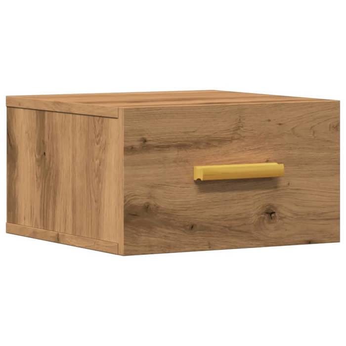 VidaXL Table de chevet murale chêne artisanal 35x35x20 cm, armoire de chevet flottante, armoire de chevet suspendue, unité 857065