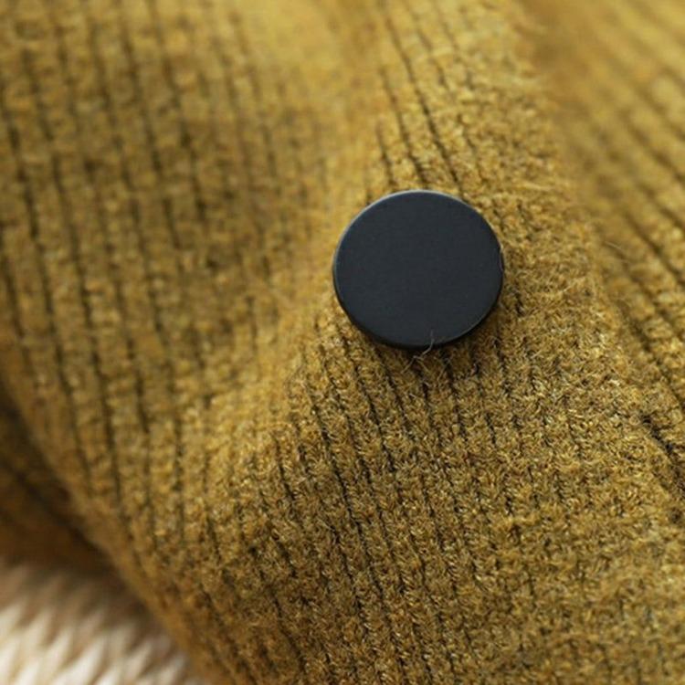 Thick Winter Mid-Length Sweater Coat Loose Fit Striped Knit Cardigan Warm Knitted Trench Coat
