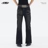 Wszechstronne I Modne Amerykańskie Jeansy Czarne Sprane Z Efektem Whiskers, Retro Postarzane I Wyszczuplające Jeansy Proste High Street