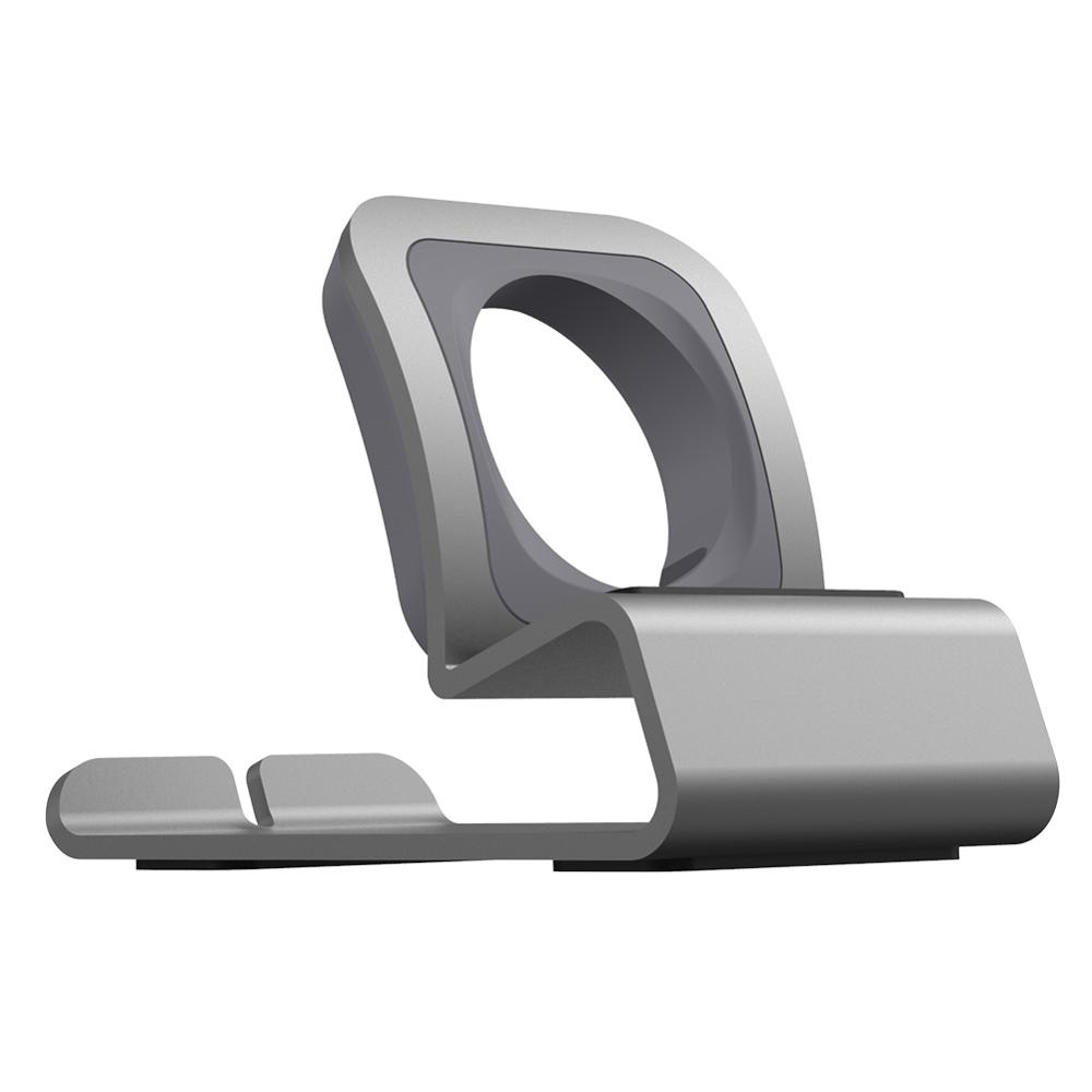 Aluminum Charger Stand for Apple Watch Dock Station Charging Holder for iWatch Ultra 1 2/10/9/SE/8/7/6/5/4/3/2/1 Silicon Bracket