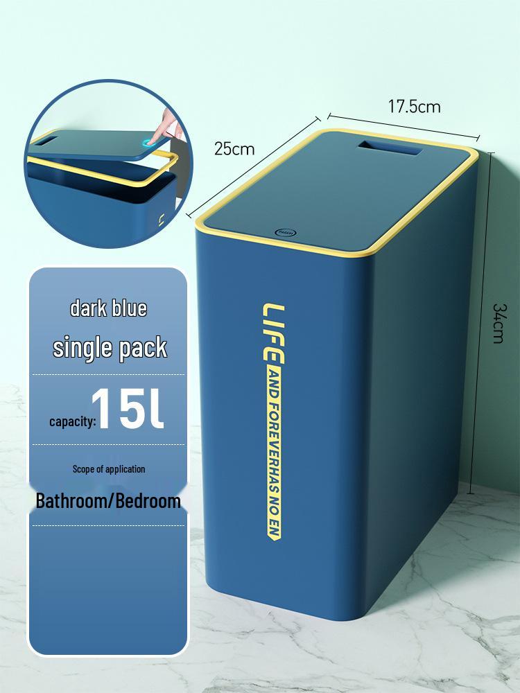 Luxury High-Style Trash Can with Lid for Bathroom, Kitchen, and Bedroom