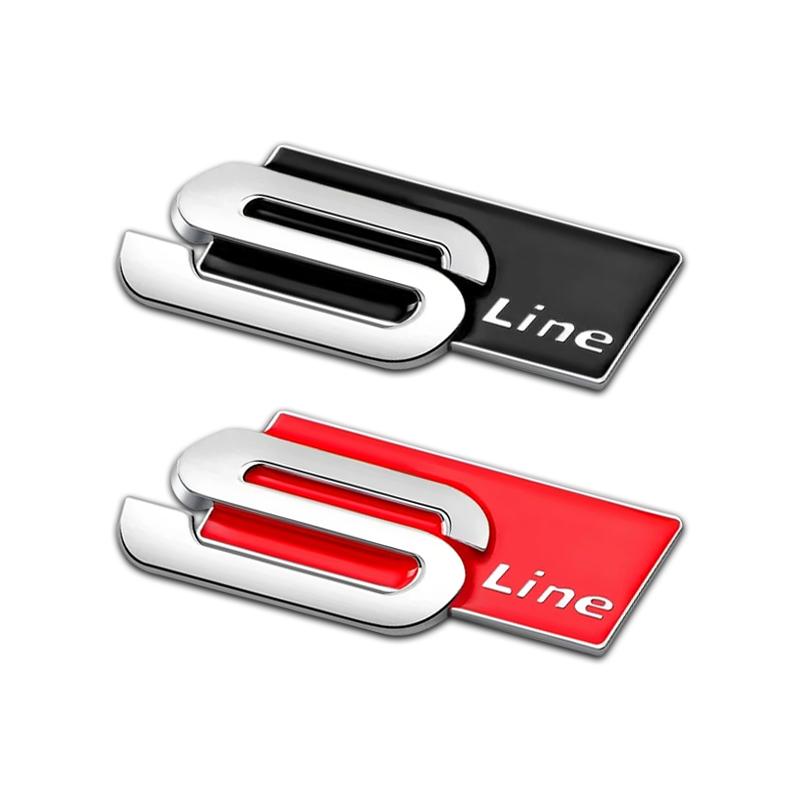 1pcs 3D Metal Emblem Car Decal Badge Auto Logo for Audi RS A3 A4 A6 A5 Q5 A1 Q7 Q3 Q2 Q8 A7 A8 TT S