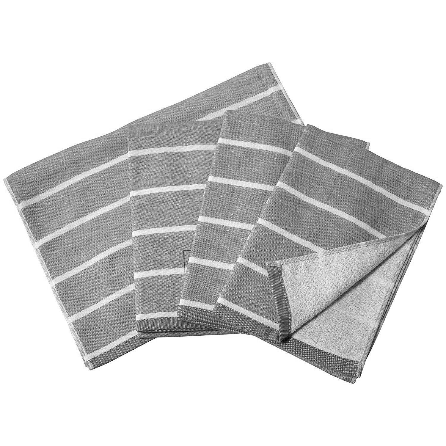 

hiorie Лицо Бордюр Марля Набор Сенсю Полотенце (Хиори) Полотенца японского производства, Полотенца, 4, Угольный,