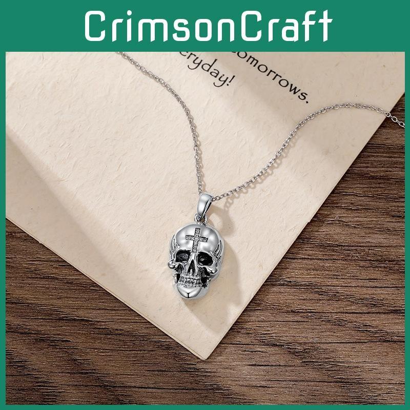 Punk Rock Skull Cross Jewelry Rhinestones Halloween Costume Decoration Accessory