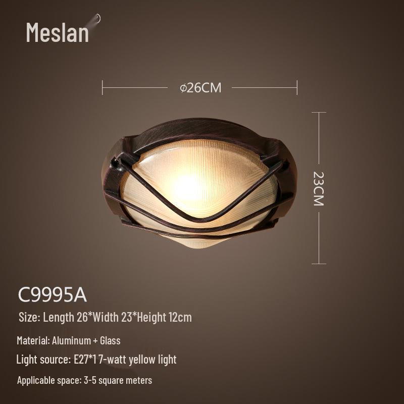 American Retro Industrial Ceiling Light for Bedroom, Dining Room, Balcony, Corridor, Aisle, and Entrance