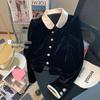 Elegant Age-Reducing French Velvet Doll Collar Shirt for Women