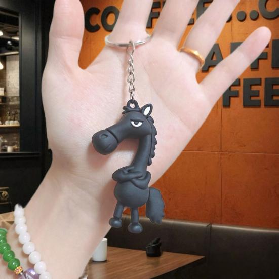 Keychain Pendant Horse Design Soft Polyethylene Meaningful Animal Keychain Bags Wallets Backpacks Accessories