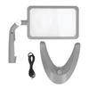 Magnifying Glass with 48 LED Cold Warm Light 2.5X 3 Modes 180 Degree Rotation Rectangular Illuminated Lighted Reading