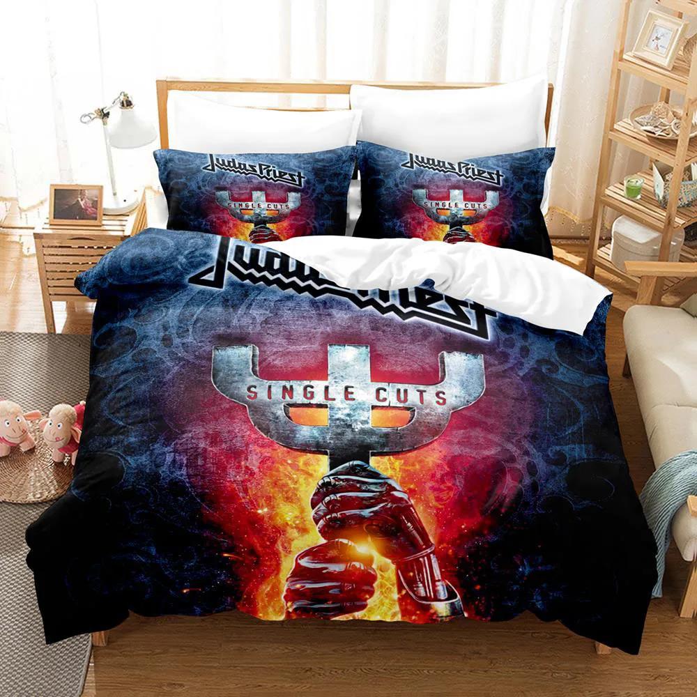 Judas Priest Bedding Set Single Double Queen King Size Hip Hop Duvet Cover Set for Boys 3D Print Bedclothes