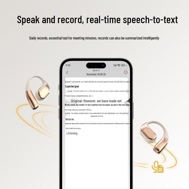 Newman K16 Pro AI Translator Ear-Clip Bluetooth Headset