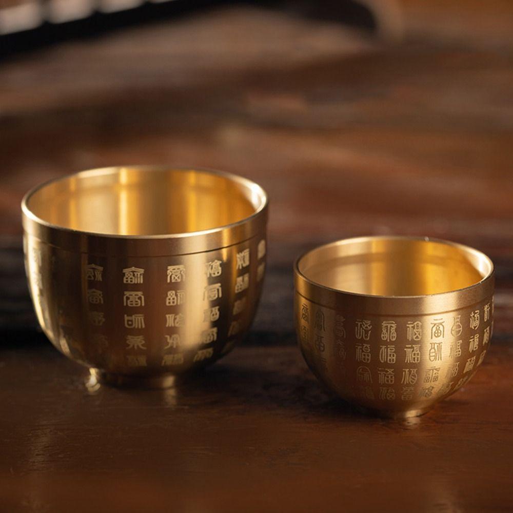 1Pcs Small Mini Pure Brass Cornucopia Wealth Attracting Baifu Jar Cup  Home Decoration Accessories