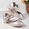 2025 Winter Diamond Bow High Heels for Girls - Fashion Sandals with Hollow Design
