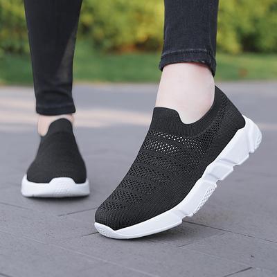 Sneakers Women Shoes Knitting Sock Sneakers Women Slip On Flat Laides Walking Shoes Man Flats Tenis Famela Plus Size
