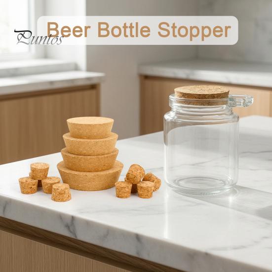 Vaso a Bocca Larga Tappo Conico Legno Morbido Tappo per Vino, Tappo Ermetico per Bottiglie di Birra, Coperchio in Legno Naturale per Bottiglie Vaso Mason, Articoli per la Cucina Grandi