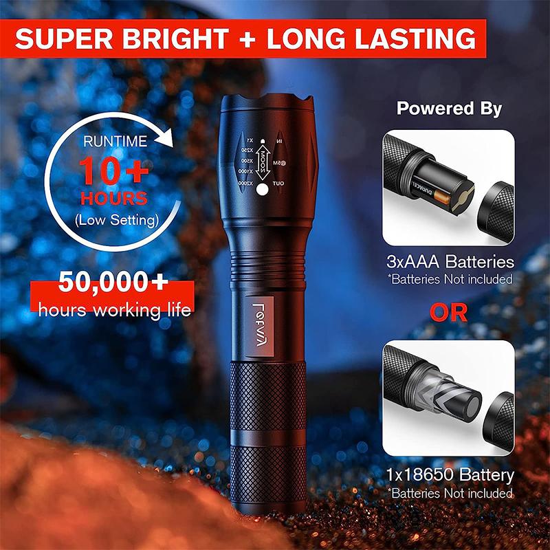 Telescopic Zoom High-Intensity Aluminum Alloy Flashlight Waterproof For Outdoor Night Running, Cycling Patrol And Searchlighting