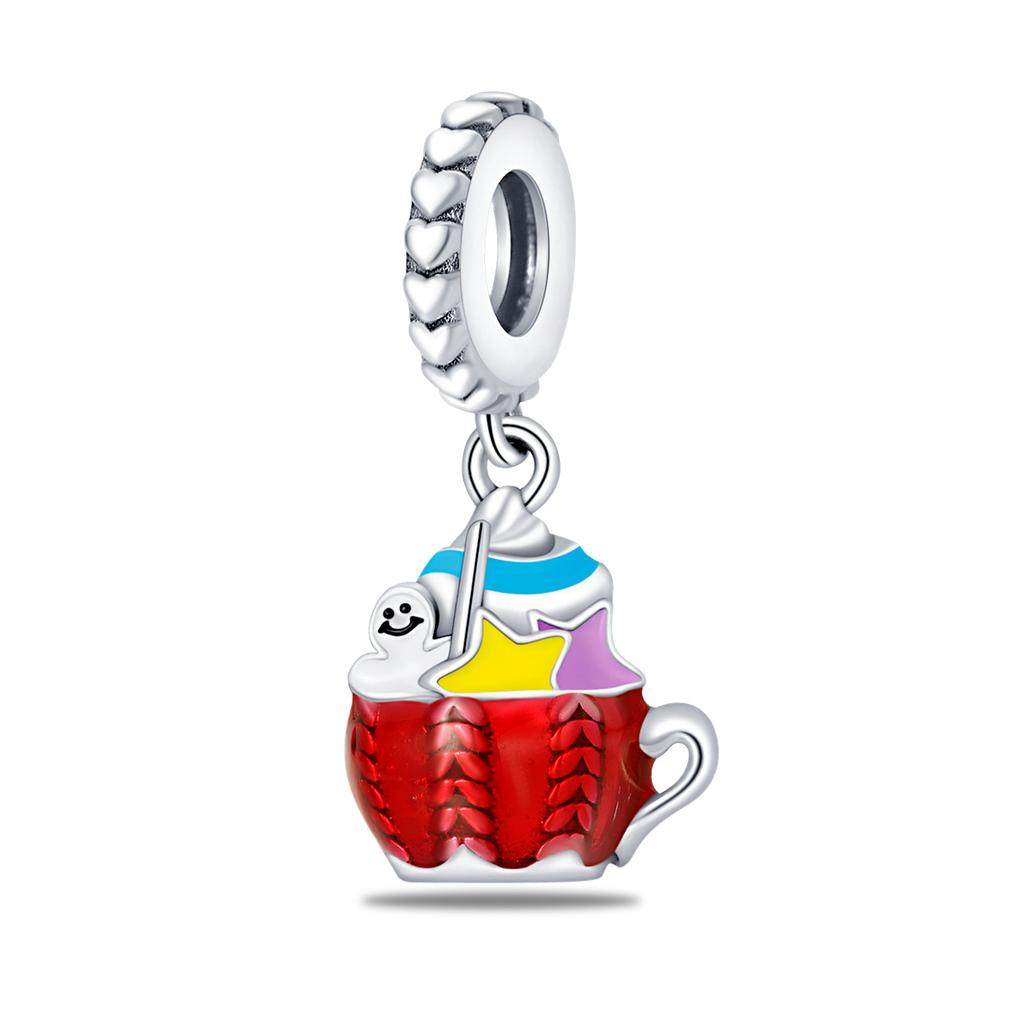Charm Bead Charms copper Certified Dessert Cup Bead Charms Compatible With Bracelets Women Jewellery Making Diy