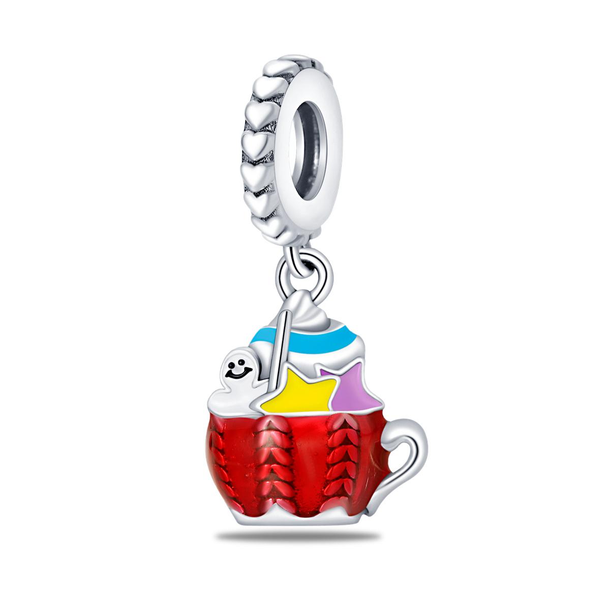 

Charm Bead Components Copper Metal Plated Certified Dessert Cup Bead Components Compatible With Bracelet High Quality Fine Jewelry Women High Quality белый