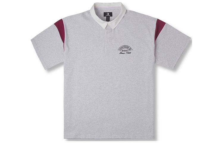 Converse Polo Shirts Men s Gray Polo Collar Moderate Straight Fit 10026173-A02 XXS