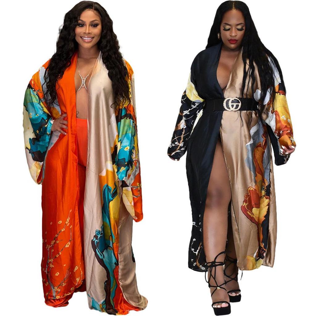 New Women's Multi-Color One Size Cover-Up with Modern Print